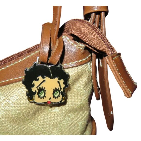 Betty Boop Monogram Canvas & Leather Vintage Hand Bag - Picture 3 of 10